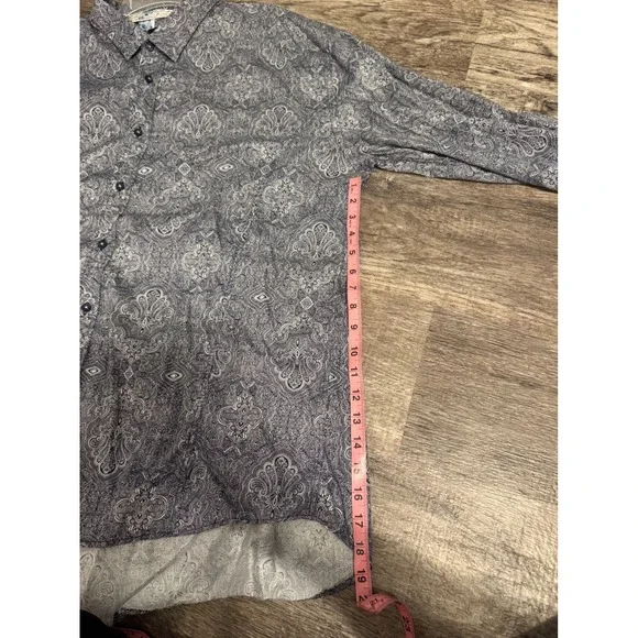 Eight X Mens Paisley Print Button Up Shirt 100 Percent Cotton Made in Turkey - Picture 4 of 6